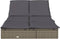 vidaXL - Ligbed - met - kussens - 2-persoons - poly - rattan - grijs