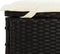 vidaXL - Ligbed - met - kussens - 2-persoons - poly - rattan - zwart