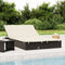 vidaXL - Ligbed - met - kussens - 2-persoons - poly - rattan - zwart