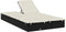 vidaXL - Ligbed - met - kussens - 2-persoons - poly - rattan - zwart