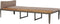 vidaXL - Ligbed - met - kussens - massief - acaciahout - bruin