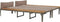 vidaXL - Ligbed - met - kussens - massief - acaciahout - bruin