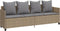 vidaXL - Ligbed - met - kussens poly - rattan - beige