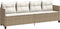 vidaXL - Ligbed - met - kussens poly - rattan - beige