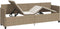 vidaXL - Ligbed - met - kussens poly - rattan - beige