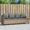 vidaXL - Ligbed - met - kussens poly - rattan - beige