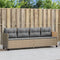 vidaXL - Ligbed - met - kussens poly - rattan - beige