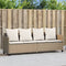 vidaXL - Ligbed - met - kussens poly - rattan - beige