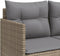 vidaXL - Ligbed - met - kussens poly - rattan - beige