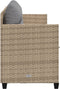 vidaXL - Ligbed - met - kussens poly - rattan - beige
