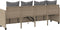 vidaXL - Ligbed - met - kussens poly - rattan - beige