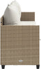 vidaXL - Ligbed - met - kussens poly - rattan - beige