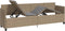 vidaXL - Ligbed - met - kussens poly - rattan - beige