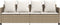 vidaXL - Ligbed - met - kussens poly - rattan - beige