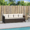 vidaXL - Ligbed - met - kussens - poly - rattan - bruin