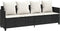 vidaXL - Ligbed - met - kussens - poly - rattan - zwart