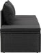 vidaXL - Ligbed - met - kussens - poly - rattan - zwart