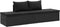 vidaXL - Ligbed - met - kussens - poly - rattan - zwart