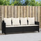 vidaXL - Ligbed - met - kussens - poly - rattan - zwart