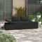 vidaXL - Ligbed - met - kussens - poly - rattan - zwart