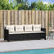 vidaXL - Ligbed - met - kussens - poly - rattan - zwart
