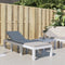 vidaXL - Ligbed - met - kussens - PP - wit