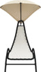 vidaXL - Ligbed - met - luifel - 167x80x195 - cm - stof - en - staal - crèmekleurig