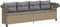 vidaXL - Ligbed - met - luifel - en - kussen - poly - rattan beige