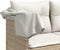 vidaXL - Ligbed - met - luifel - en - kussen - poly - rattan beige