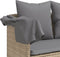 vidaXL - Ligbed - met - luifel - en - kussen - poly - rattan beige