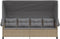 vidaXL - Ligbed - met - luifel - en - kussen - poly - rattan beige