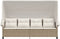vidaXL - Ligbed - met - luifel - en - kussen - poly - rattan beige