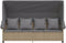 vidaXL - Ligbed - met - luifel - en - kussen - poly - rattan beige
