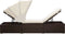 vidaXL - Ligbed - met - luifel - en - kussen - poly - rattan - bruin