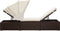 vidaXL - Ligbed - met - luifel - en - kussen - poly - rattan - bruin