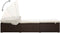 vidaXL - Ligbed - met - luifel - en - kussen - poly - rattan - bruin