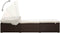 vidaXL - Ligbed - met - luifel - en - kussen - poly - rattan - bruin