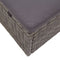 vidaXL - Ligbed - met - luifel - en - kussen - poly - rattan - grijs