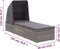 vidaXL - Ligbed - met - luifel - en - kussen - poly - rattan - grijs
