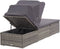 vidaXL - Ligbed - met - luifel - en - kussen - poly - rattan - grijs