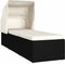 vidaXL - Ligbed - met - luifel - en - kussen - poly - rattan - crèmewit