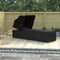 vidaXL - Ligbed - met - luifel - en - kussen - poly - rattan - zwart