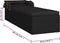 vidaXL - Ligbed - met - luifel - en - kussen - poly - rattan - zwart
