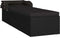 vidaXL - Ligbed - met - luifel - en - kussen - poly - rattan - zwart