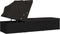vidaXL - Ligbed - met - luifel - en - kussen - poly - rattan - zwart
