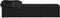 vidaXL - Ligbed - met - luifel - en - kussen - poly - rattan - zwart