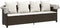 vidaXL - Ligbed - met - luifel - en - kussens - poly - rattan - bruin