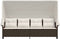 vidaXL - Ligbed - met - luifel - en - kussens - poly - rattan - bruin