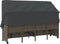 vidaXL - Ligbed - met - luifel - en - kussens - poly - rattan grijs
