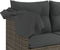 vidaXL - Ligbed - met - luifel - en - kussens - poly - rattan grijs